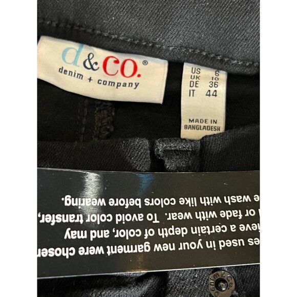 NWT D & Co. Women's Black Straight-Leg Jeans Size 6 Goth - Picture 8 of 11